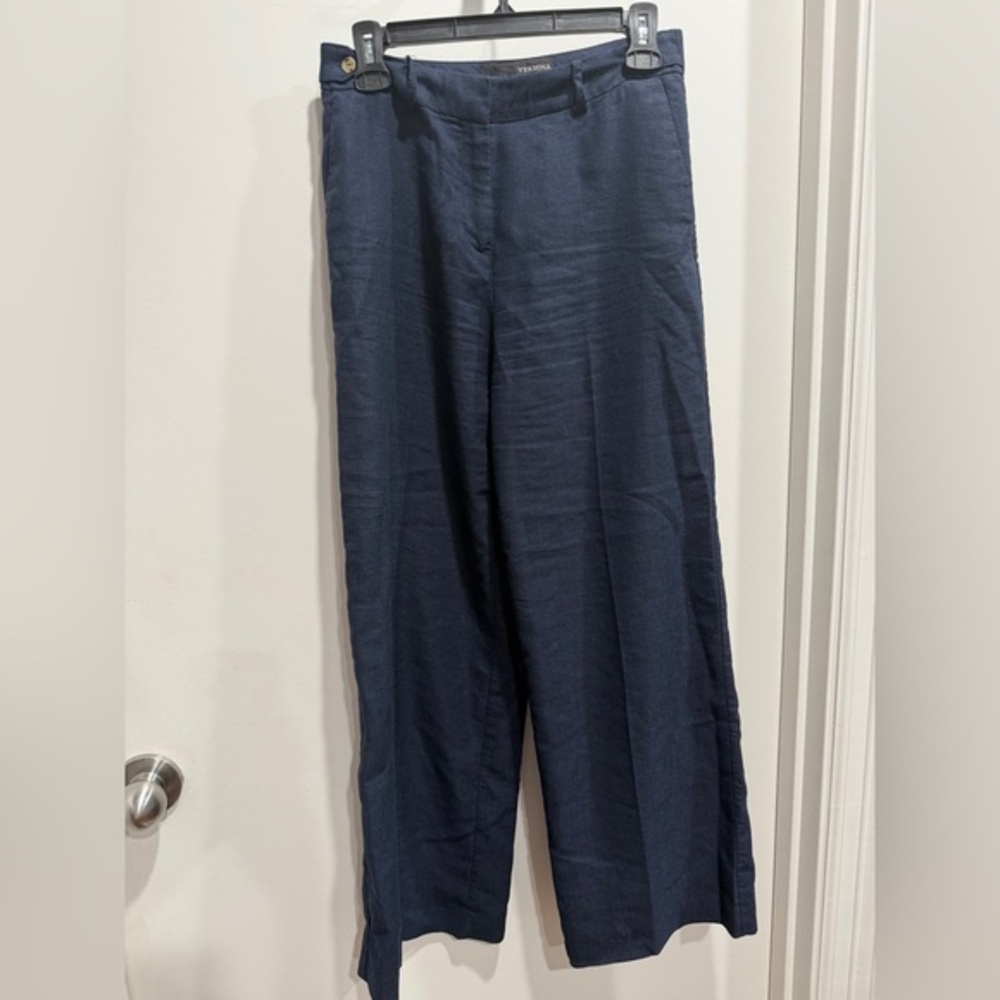Gently Used Versona Navy Wide-Leg Chinos